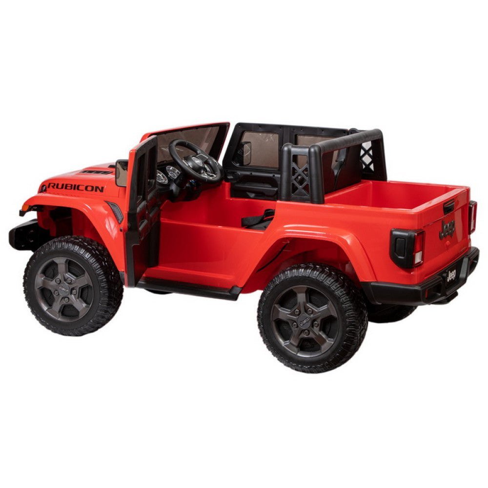 Licensed Battery Operated Jeep Rubicon Kids Car - Red (12V) - Marah Kids