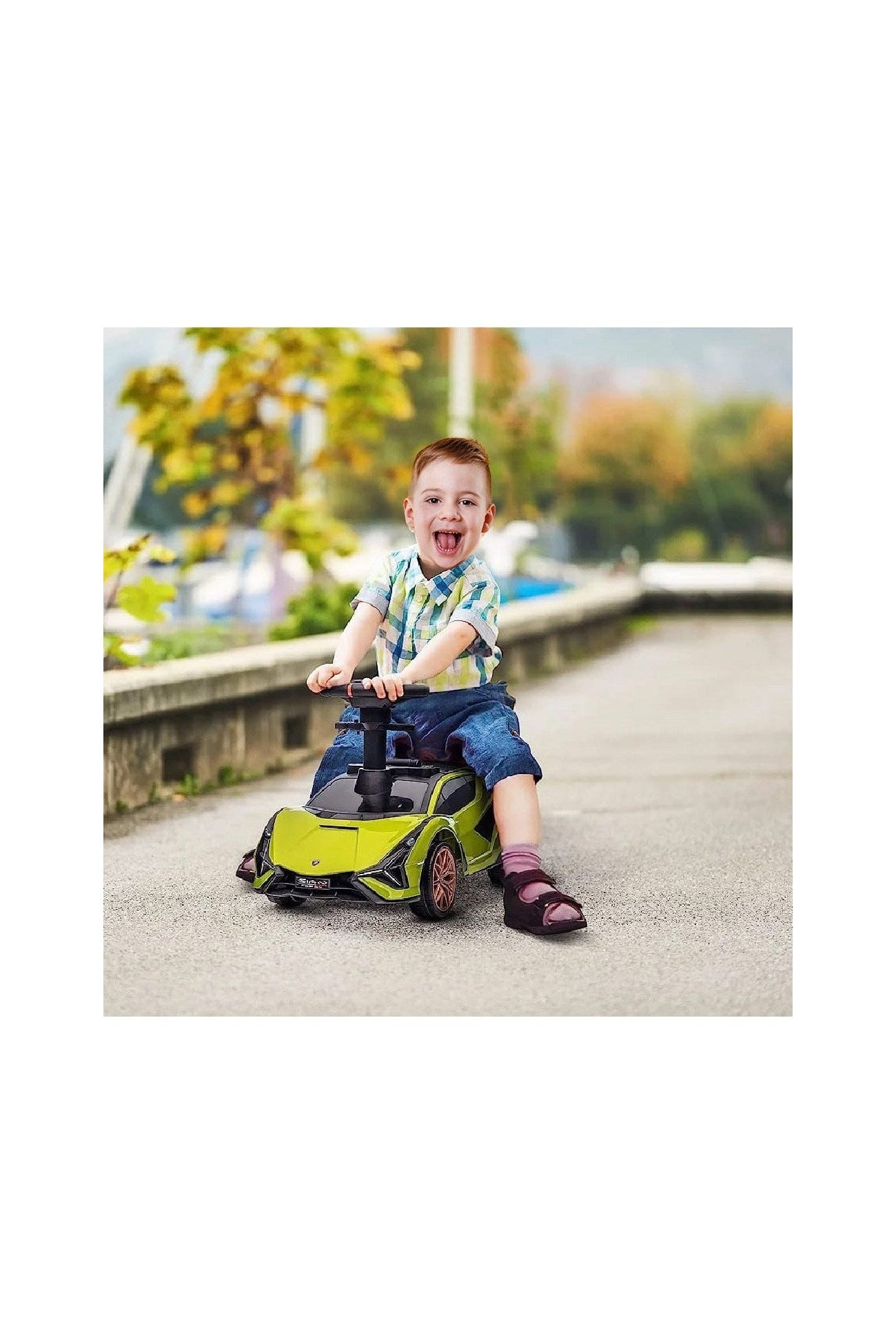 Lamborghini Sian Push Car - Green - Marah Kids