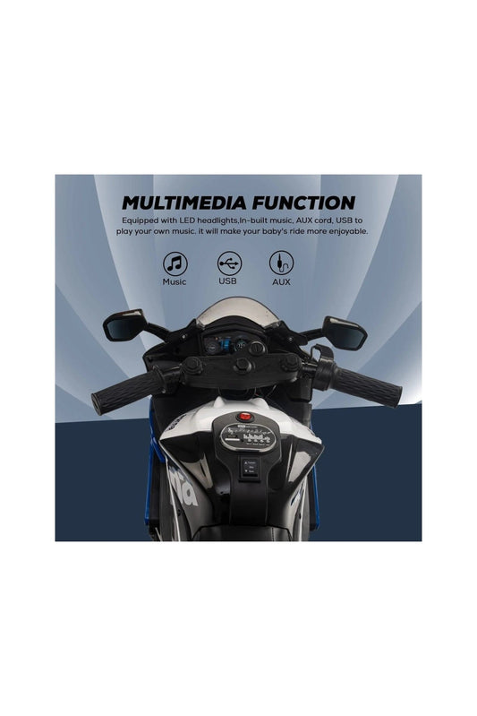 Aprna Two Wheel Kids Motorbike - Blue (12V) - Marah Kids