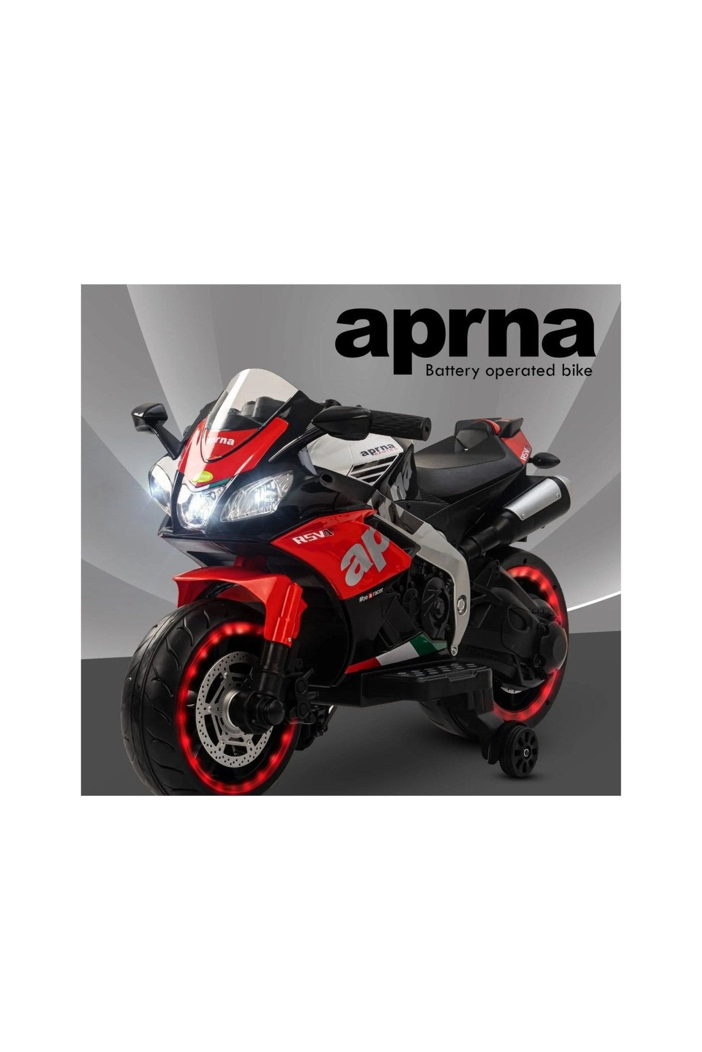 Aprna Two Wheel Kids Motorbike - Red (12V) - Marah Kids
