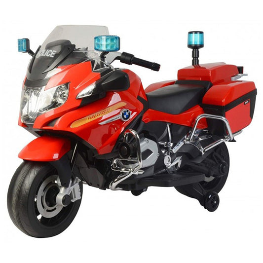 BMW Kids Police Bike Electric Ride On Motorcycle 12V Red - Marah Kids