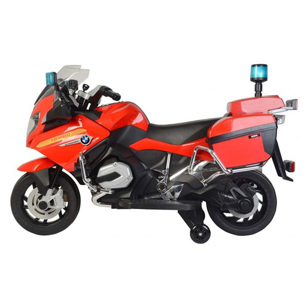 BMW Kids Police Bike Electric Ride On Motorcycle 12V Red - Marah Kids