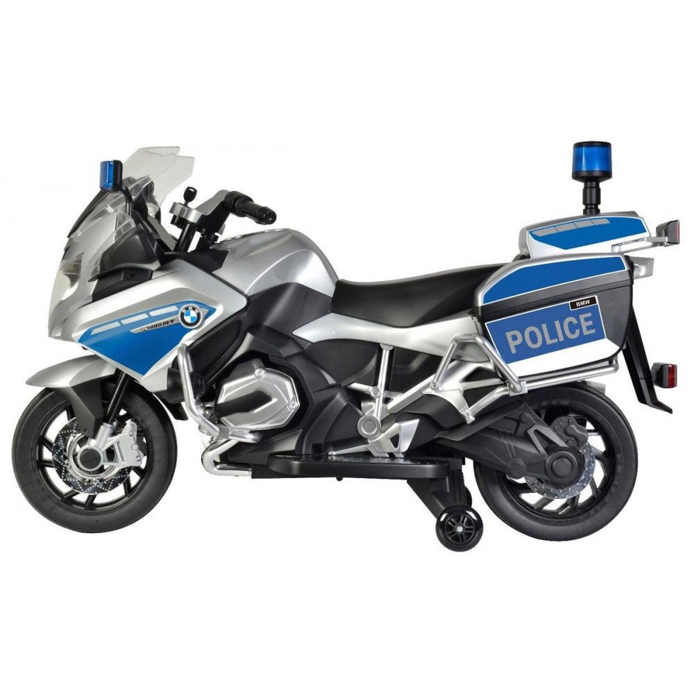 BMW Kids Police Bike Electric Ride - On Motorcycle - 12V silver - Marah Kids
