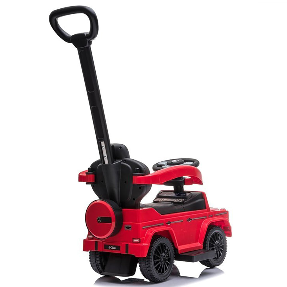 Mercedes G Wagon 3-in-1 Handle Push Ride-On Car - Red