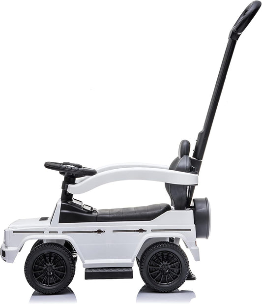 Mercedes G Wagon 3 - in - 1 Handle Push Ride - On Car - White - Marah Kids
