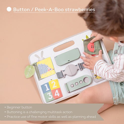 Taf Toys Activity Buckles Board | Montessori Learning Toy - Marah Kids