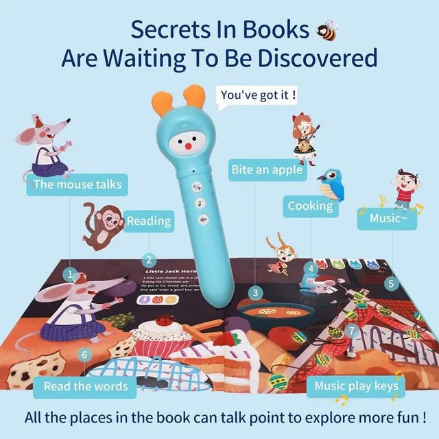 Alilo - Early Educational Talking Pen, D3C | Fun Learning, 45 Nursery Rhymes, 100 Cognitive Cards, Voice Recording, Safe & Eco - friendly | 3+ - Marah Kids