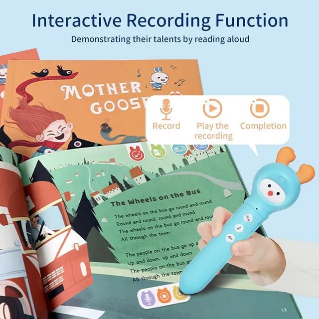 Alilo - Early Educational Talking Pen, D3C | Fun Learning, 45 Nursery Rhymes, 100 Cognitive Cards, Voice Recording, Safe & Eco - friendly | 3+ - Marah Kids