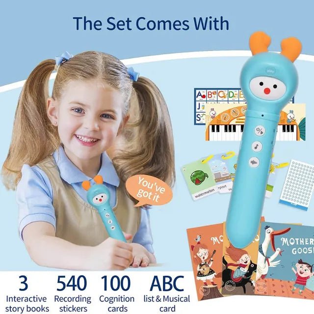 Alilo - Early Educational Talking Pen, D3C | Fun Learning, 45 Nursery Rhymes, 100 Cognitive Cards, Voice Recording, Safe & Eco - friendly | 3+ - Marah Kids