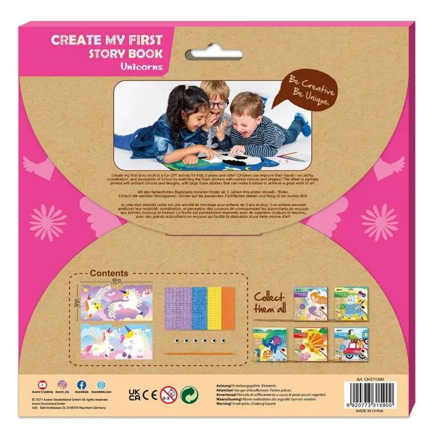 Avenir - Create My First Story Book Unicorns | Interactvie nature book with engages children storytelling | Gift - Worthy Packaging | Ages 3+ - Marah Kids