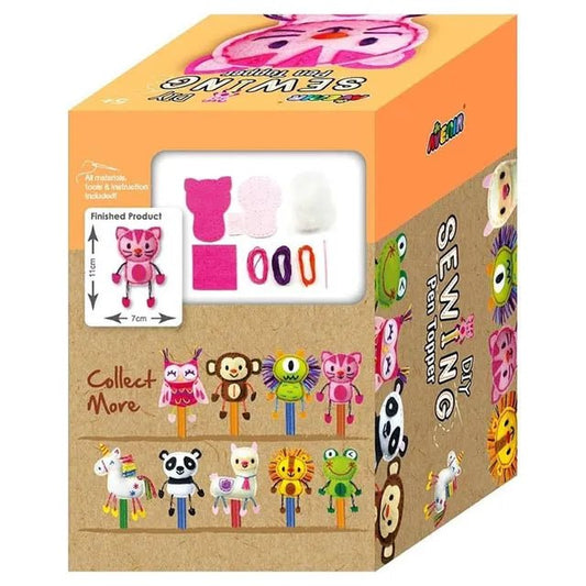 Avenir Sewing Pen Topper - Kitty | DIY Pen Topper Friend Sewing Kit - Hours of Entertainment & Creativity | Tools & Instructions Included, Easy and Fun Activity for Kids 3+ - Marah Kids