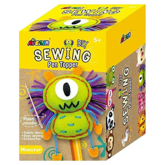 Avenir Sewing Pen Topper - Monster | DIY Pen Topper Friend Sewing Kit - Hours of Entertainment & Creativity | Tools & Instructions Included, Easy and Fun Activity for Kids + - Marah Kids