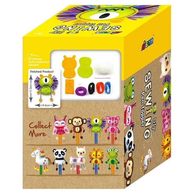 Avenir Sewing Pen Topper - Monster | DIY Pen Topper Friend Sewing Kit - Hours of Entertainment & Creativity | Tools & Instructions Included, Easy and Fun Activity for Kids + - Marah Kids