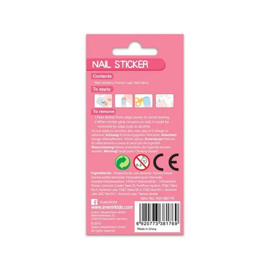 Avenir - Nail Stickers Glitter - Flower | Trendy Themed Designs! With 38 Colorful and Temporary Stickers Fashionable Kids - Easy to Use and Remove - Perfect Fashion Activity & Ideal Gifts for Girls 3+ - Marah Kids