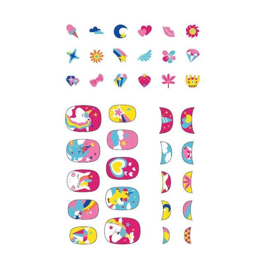 Avenir - Nail Stickers Glitter - Unicorn | Trendy Themed Designs! With 38 Colorful and Temporary Stickers Fashionable Kids - Easy to Use and Remove - Perfect Fashion Activity & Ideal Gifts for Girls 3+ - Marah Kids