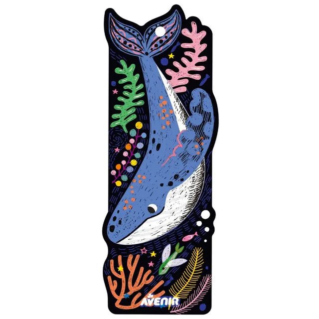 Avenir - Scratch - Sea Animal Bookmarks Multicolour | Includes 5 gorgeous bookmarks with sea animals | Scratch the bookmarks and make them your own design + Ages 3+ - Marah Kids