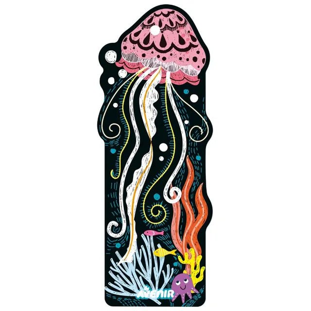 Avenir - Scratch - Sea Animal Bookmarks Multicolour | Includes 5 gorgeous bookmarks with sea animals | Scratch the bookmarks and make them your own design + Ages 3+ - Marah Kids