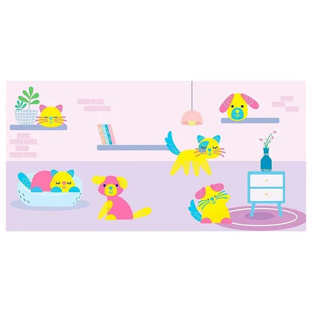 Avenir Stamp and Match - Create Pets | Craft Imaginative Little Pets with 15 Wooden Stamps, Spark Imagination & Cognitive Development | Exciting Craft Kit for Kids 3+ - Marah Kids