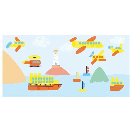 Avenir Stamp and Match - Create Vehicles | Craft Imaginative Vehicles with 15 Wooden Stamps, Spark Imagination & Cognitive Development | Exciting Craft Kit for Kids 3+ - Marah Kids