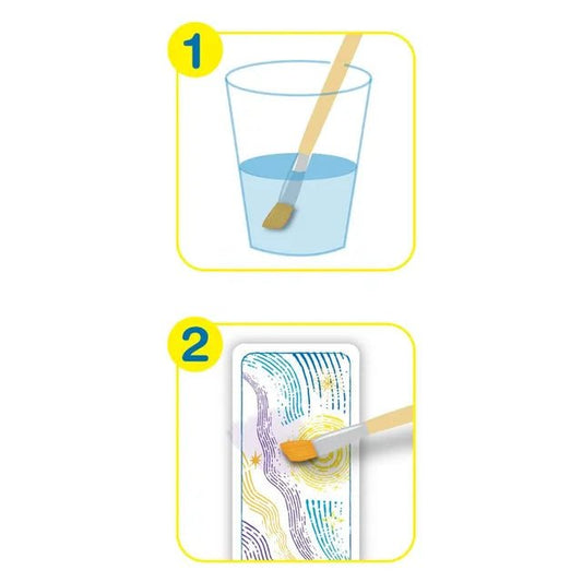 Avenir - Paint by Water - Bookmarks - Space Multicolour | Paint by Water Art lets little ones discover easy, fun painting - with no mess! | Ages 3+ - Marah Kids