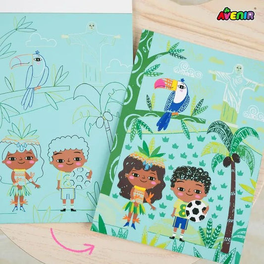Avenir A5 Travel Scratch Book – Let’s Travel Together - Marah Kids