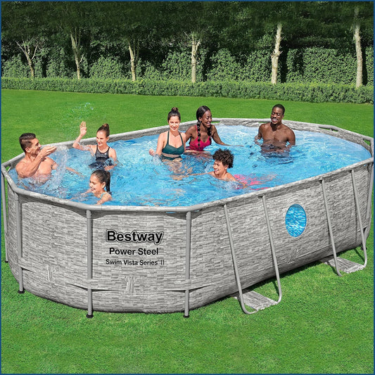 BWAGP BESTWAY POOLSET POWERSTEE VISTA 488X305X107 - Marah Kids