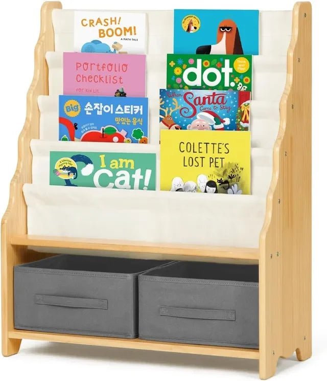 OOOK Tiered Bookshelf with Storage Cubby - Marah Kids