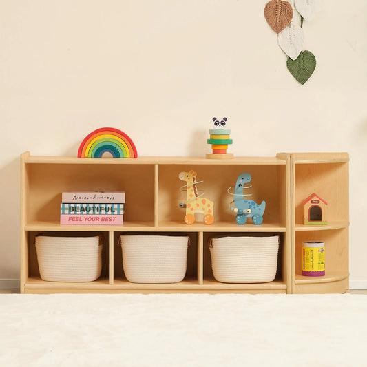 OOOK 2-tier 5 compartment Montessori Bookshelf storage - view 2 | Marah Kids