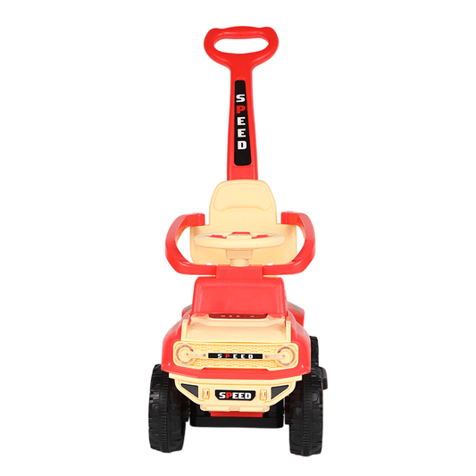 Best Push Ride - On Car With Push Bar, Music & Lights, Backrest, 1 to 5 years - Beige - Marah Kids