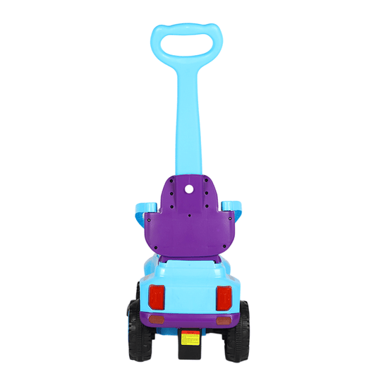 Best Push Ride - On Car With Push Bar, Music & Lights, Backrest, 1 to 5 years - Light Blue - Marah Kids