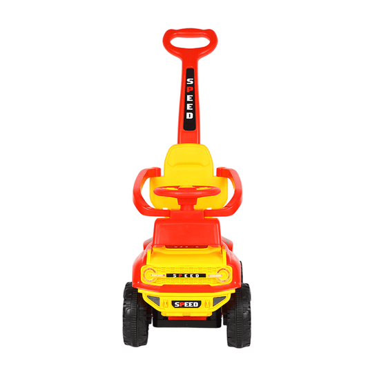 Best Push Ride - On Car With Push Bar, Music & Lights, Backrest, 1 to 5 years - Red - Marah Kids