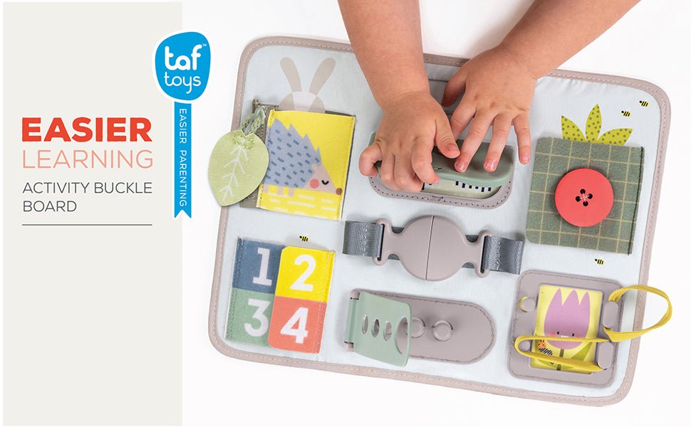 Taf Toys Activity Buckles Board | Montessori Learning Toy - Marah Kids