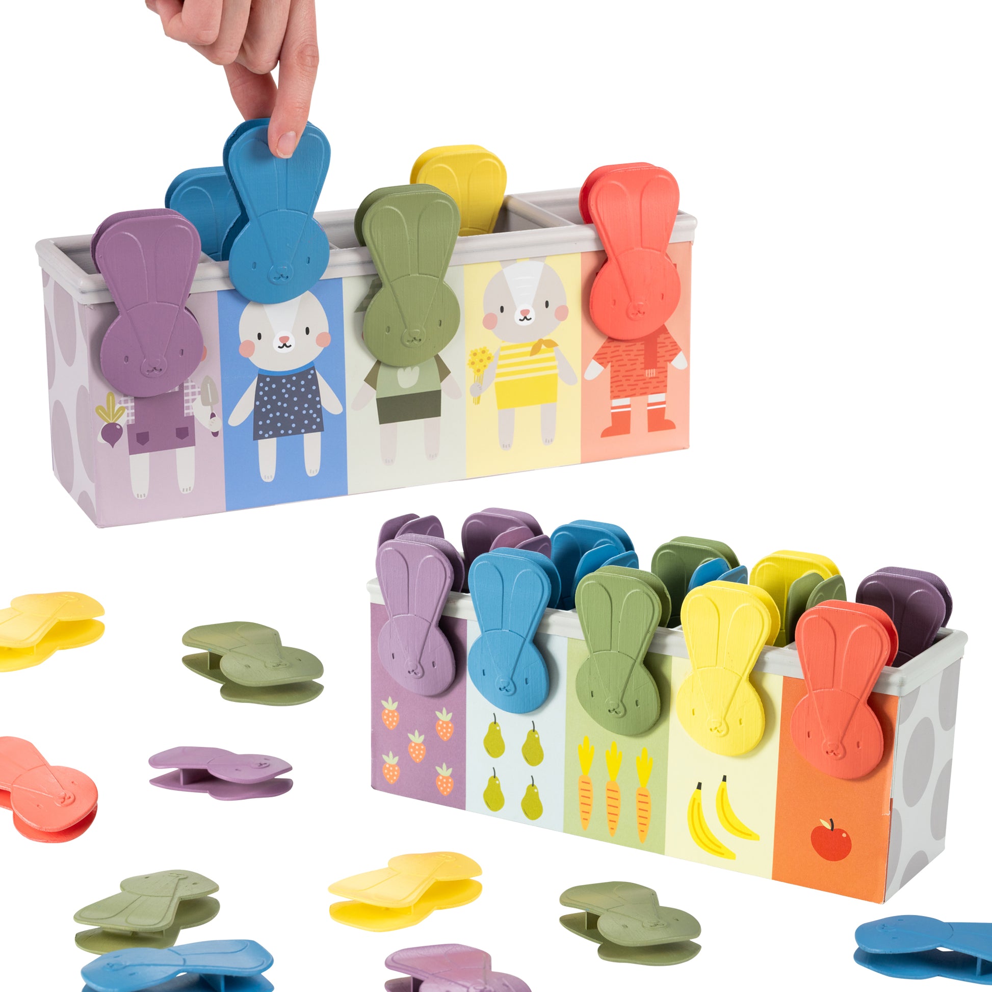 Taf Toys - Match And Count XL Bunny Pegs Early Learning Toy - 15pcs - Marah Kids