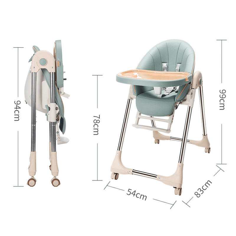 Foldable High Chair - Sage Green - Marah Kids