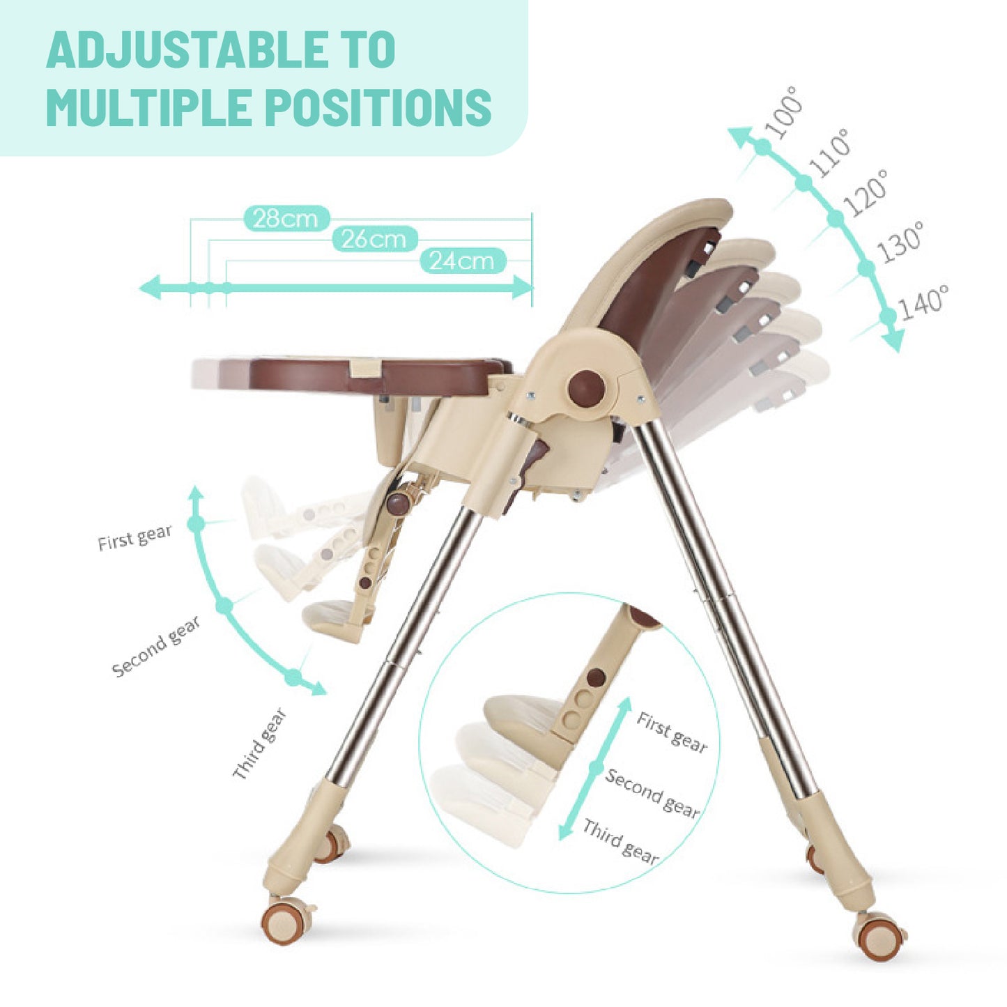 High Chair - Gold - Marah Kids