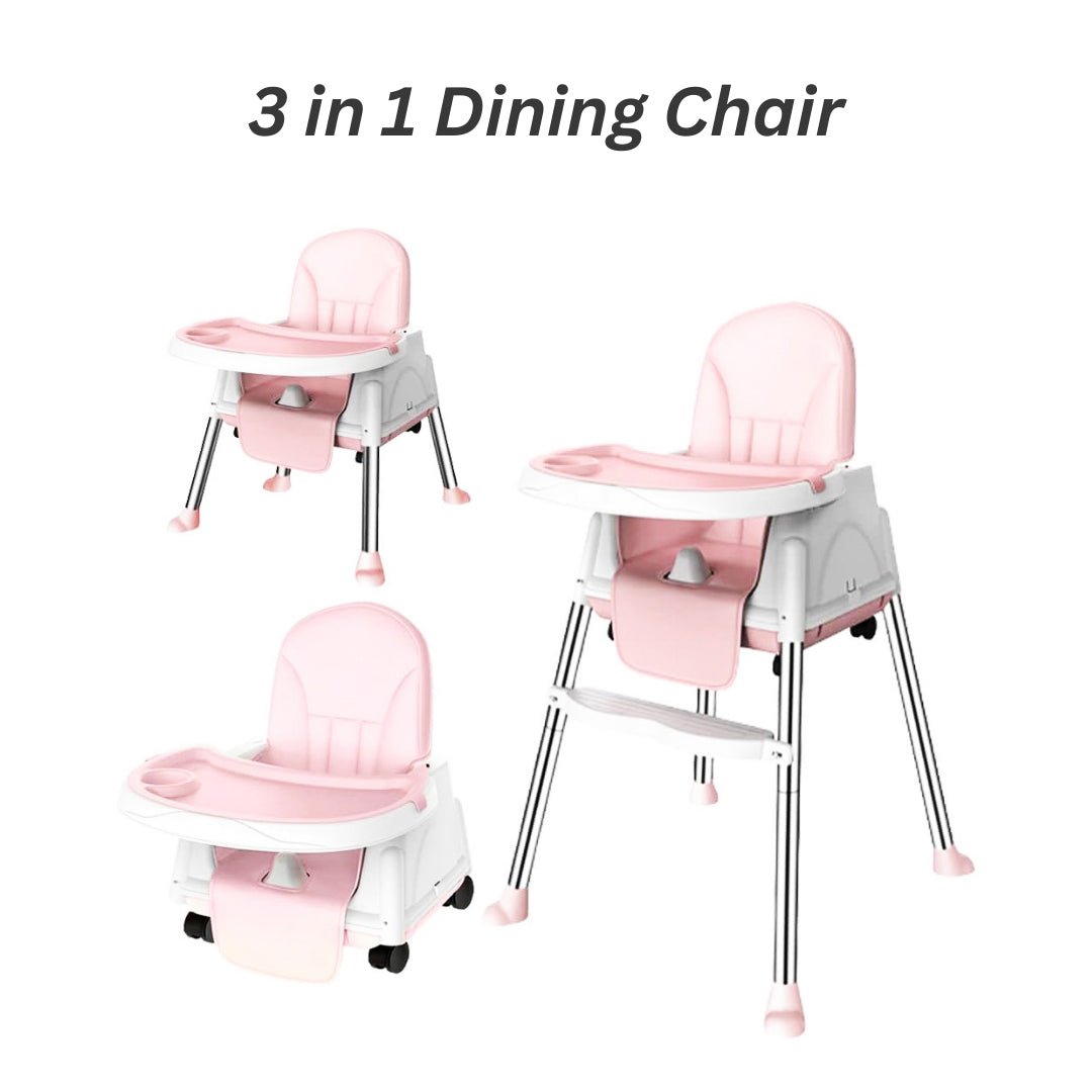3 in 1 High Chair - Pink - Marah Kids