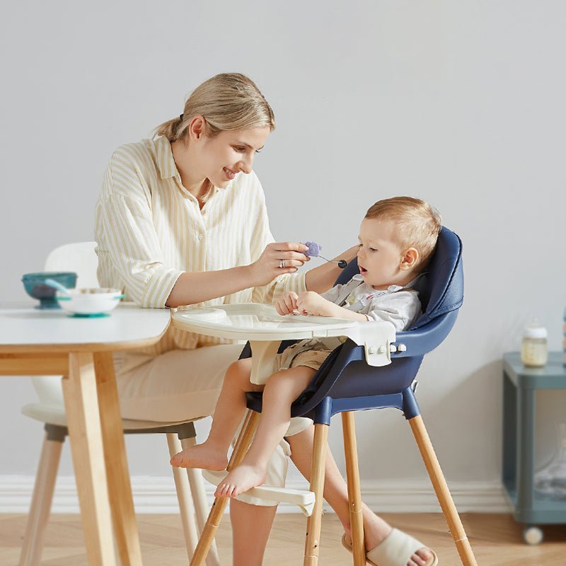 2 - in - 1 Convertible High Chair - Navy Blue - Marah Kids