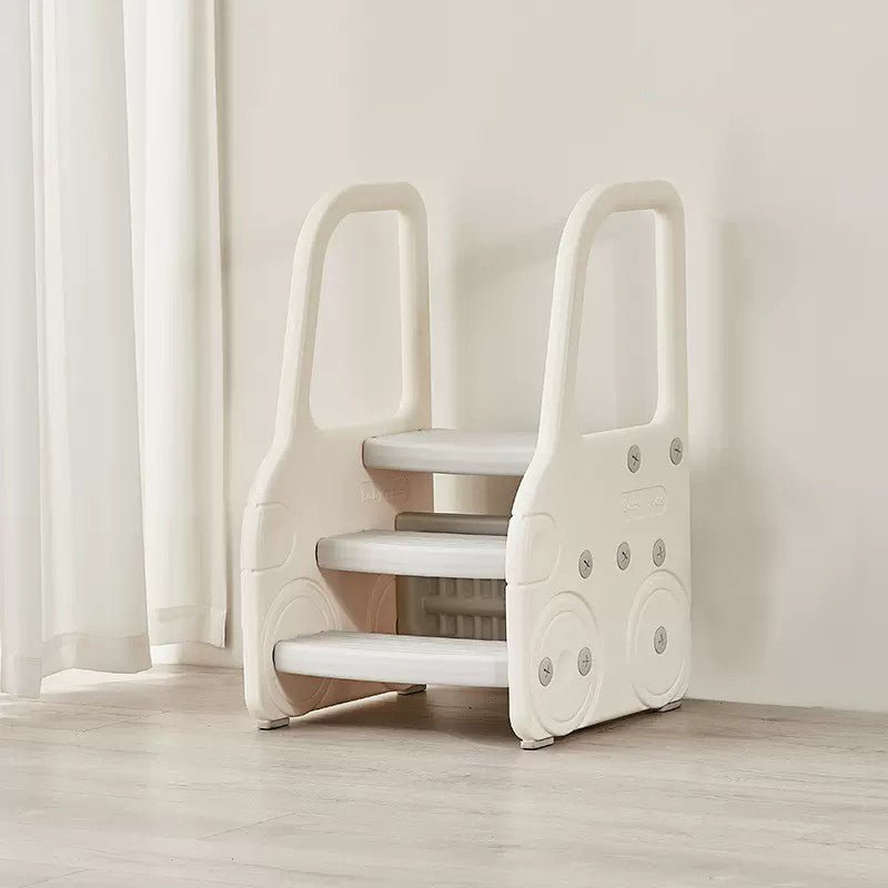 3 Step Stool for Kids - White - Marah Kids