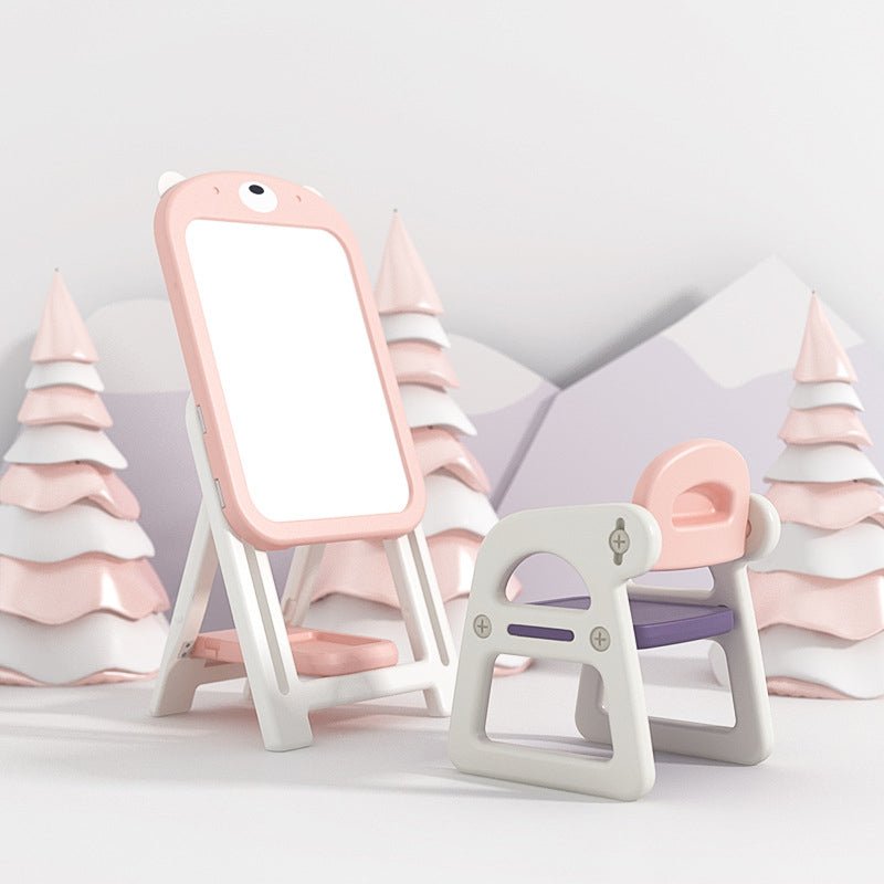 Bear Drawing Board and Chair Set - Pink - Marah Kids
