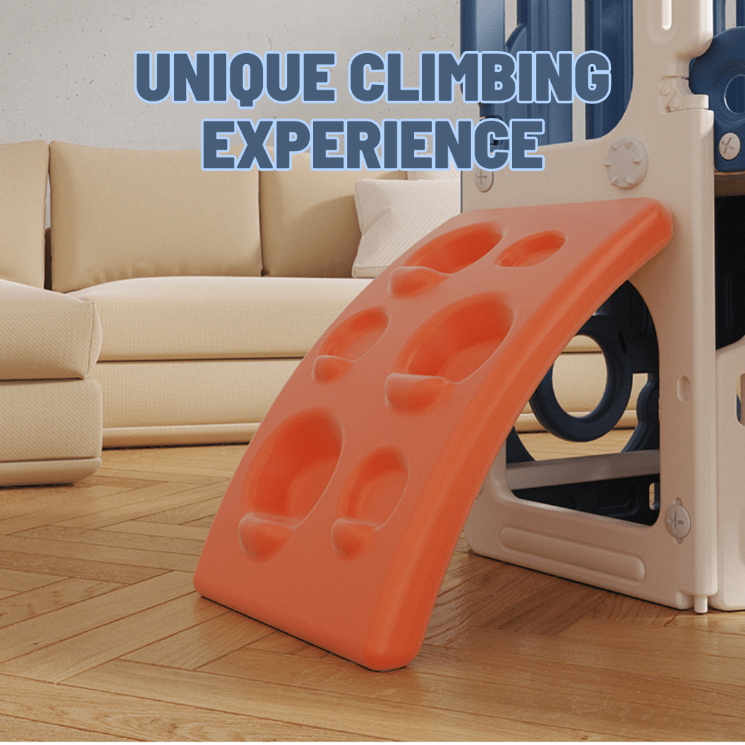 Slide w/ Climbing Wall - Blue - Marah Kids