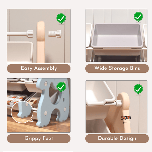 Bear Storage Rack with 9 Boxes - Marah Kids