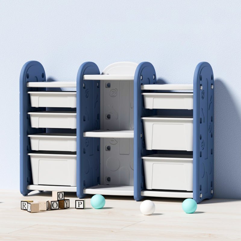 Storage Rack With 7 Boxes - Blue - Marah Kids
