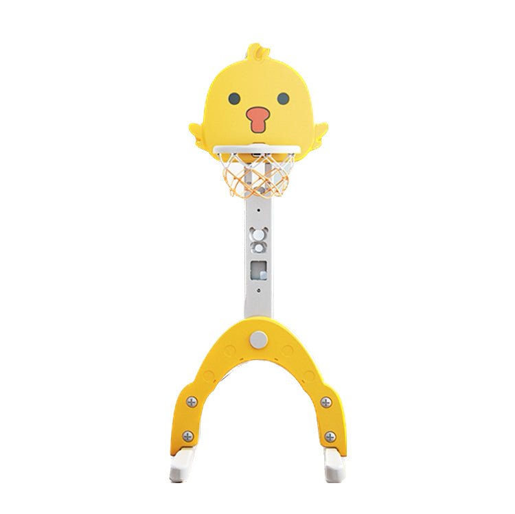 Basketball Stand w/ Football Goal - Yellow - Marah Kids