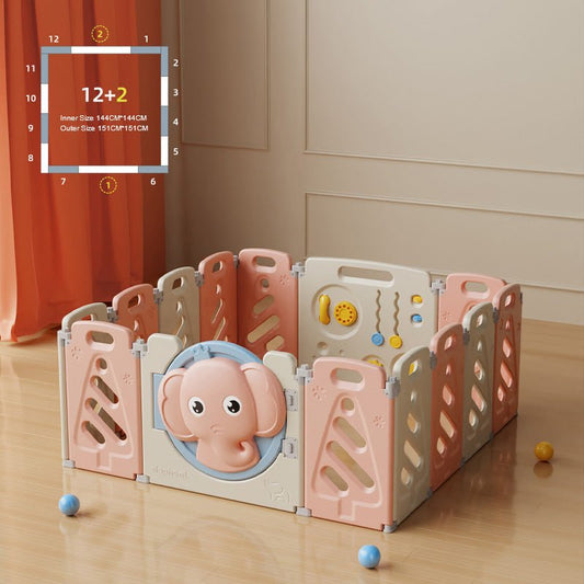 Kids Elephant Playpen 14pcs - Pink - Marah Kids
