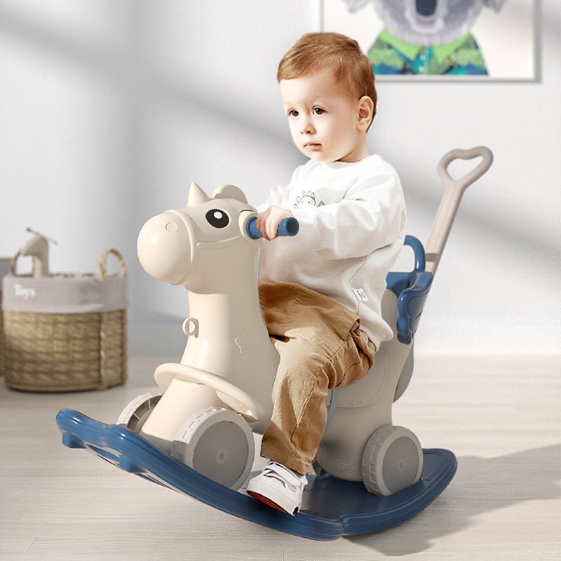 2 - In - 1 Rocking Horse & Ride On - Yellow - Marah Kids