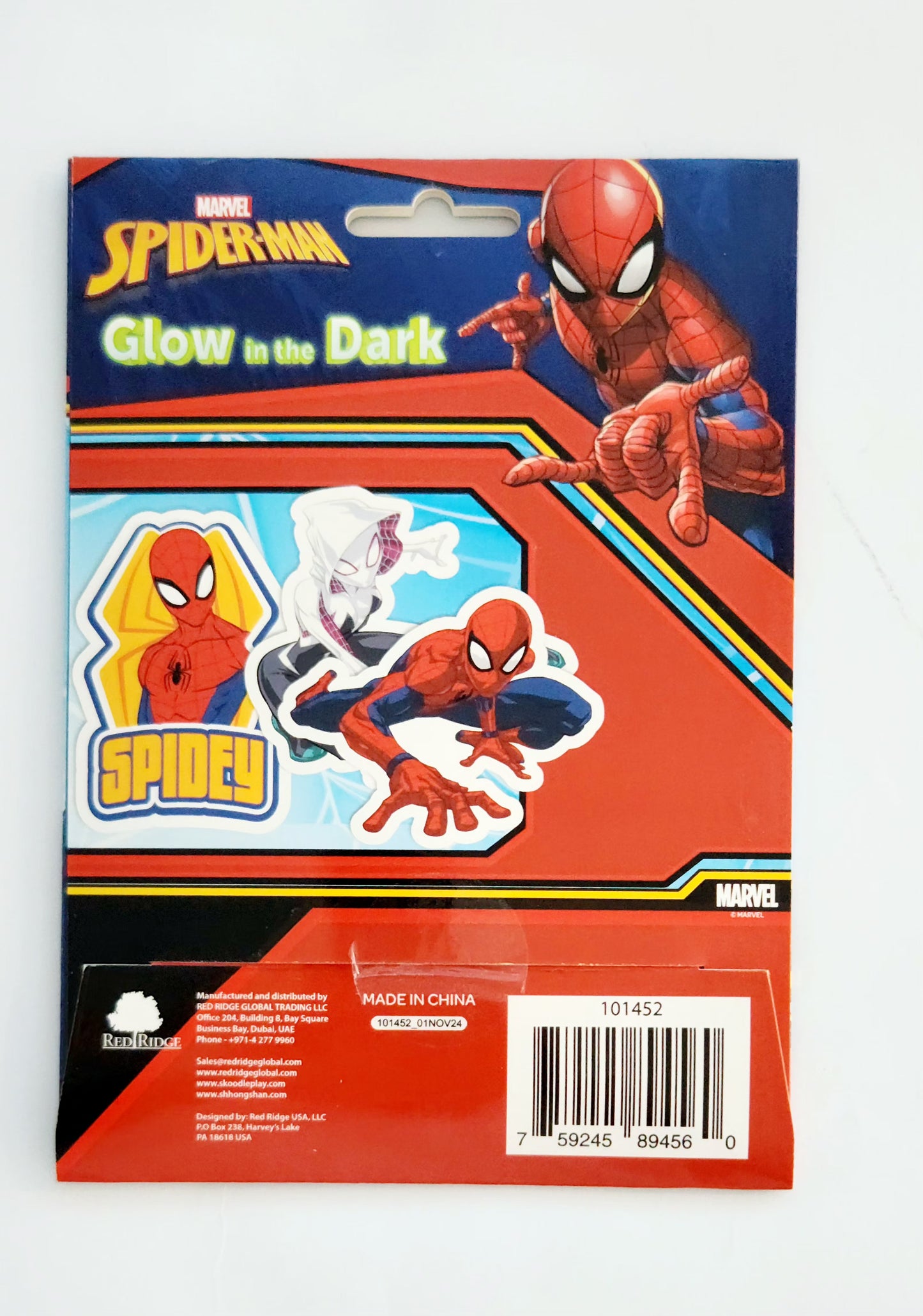 Disney Spider Man Glow In The Dark Stickers