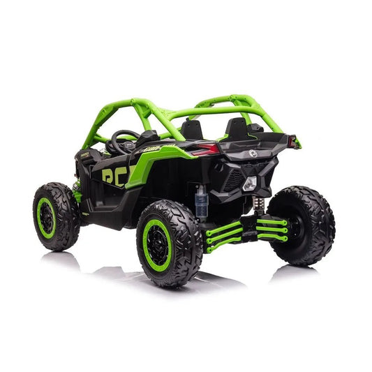 Can Am Maverick 24V Electric Ride - On Buggy - Green: LED, Remote, MP3, EVA Wheels - Marah Kids