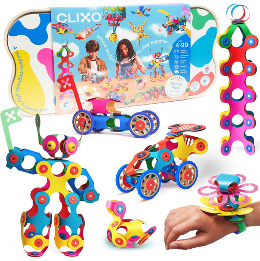 Clixo Family Pack - 150 Piece Magnetic Building Set - Marah Kids