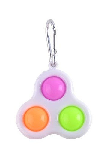 Power Joy Fidget Toy Dimple 3 Pop Keychain 1Piece - Marah Kids