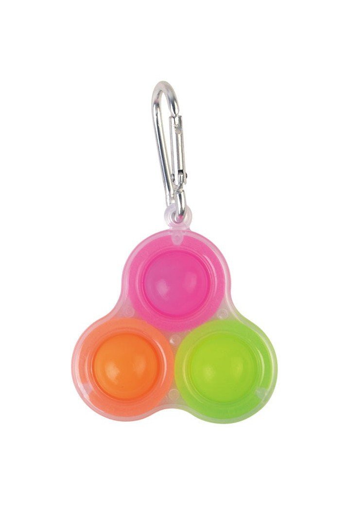 Power Joy Fidget Toy Dimple 3 Pop Keychain 1Piece - Marah Kids